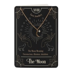 Grusskarte Tarot Mond mit Halskette