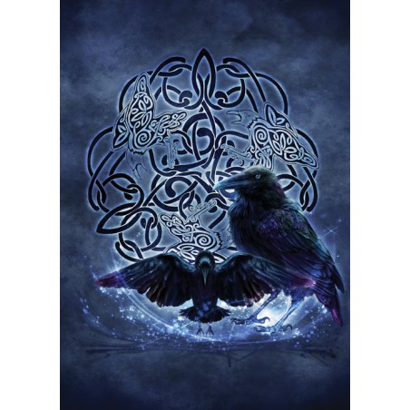 Grusskarte Celtic Raven